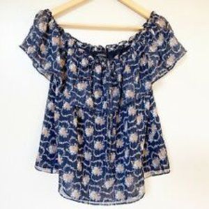 Off the Shoulder Floral Blouse